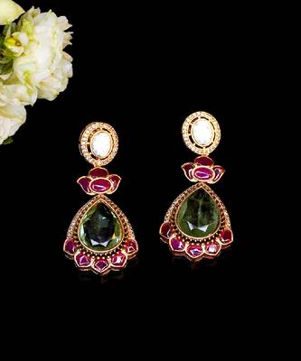 Regal lotus drop earrings 3