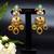 Statement multistone dangle earrings