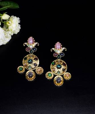 Statement multistone dangle earrings 2