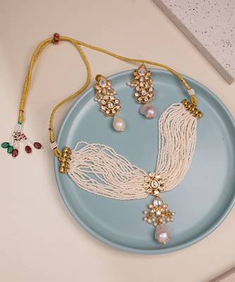 White gold plated necklace set 2