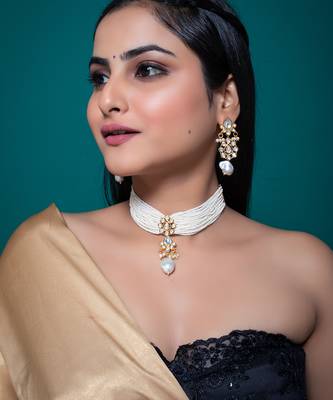 White gold plated necklace set 3