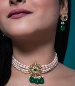 White gold plated necklace set