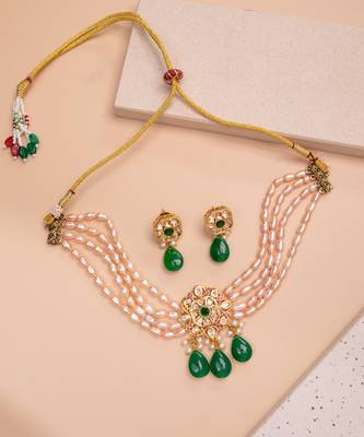 White gold plated necklace set 2