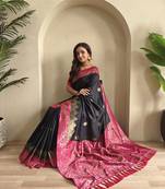 silk blendsarees with zari weaves contrast pallu & designer border