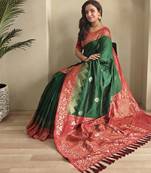 silk blendsarees with zari weaves contrast pallu & designer border