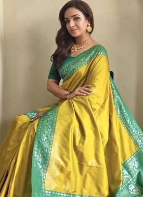 silk blendsarees with zari weaves contrast pallu & designer border 1