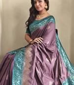 silk blendsarees with zari weaves contrast pallu & designer border