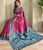 silk blendsarees with zari weaves contrast pallu & designer border
