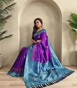 silk blendsarees with zari weaves contrast pallu & designer border