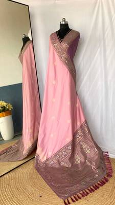 silk blendsarees with zari weaves contrast pallu & designer border 4