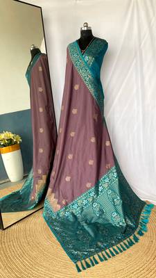 silk blendsarees with zari weaves contrast pallu & designer border 4