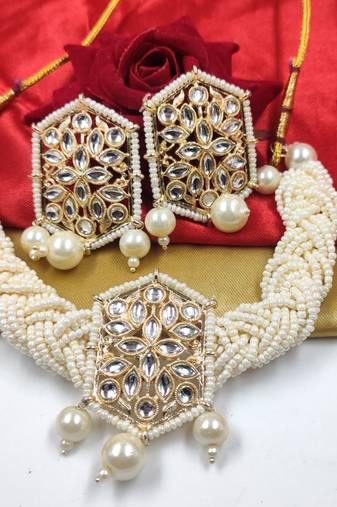 White designer function wear heavy jewellery collection