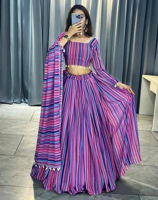 Digital Print Georgette Lehenga Choli With Dupatta 1