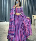 Digital Print Georgette Lehenga Choli With Dupatta