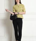 women's cotton jaipuri printed crop top