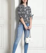 women's cotton jaipuri printed crop top