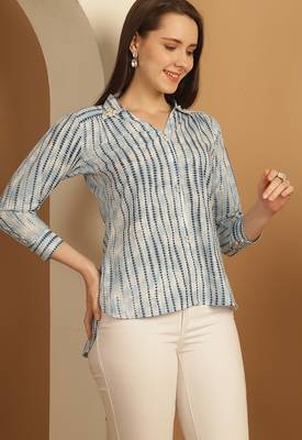 women's pure cotton tie-die printed short top 3