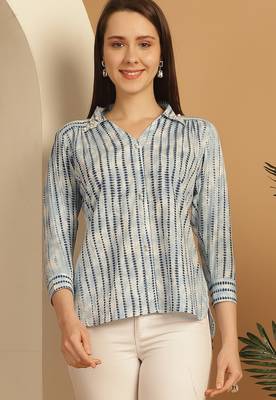 women's pure cotton tie-die printed short top 4
