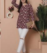 women's pure cotton foil printed tunic