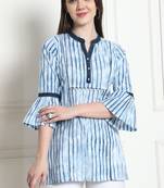 women's cotton tie-die printed tunic