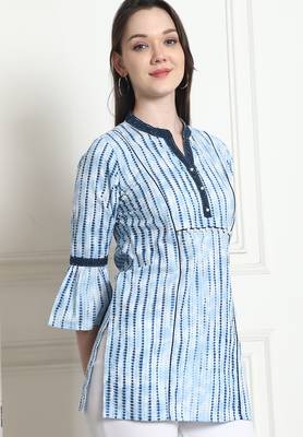 women's cotton tie-die printed tunic 3