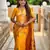 Yellow Banarasi Floral silk blend Saree