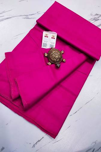 Pink bishnupuri pure katan silk saree with blouse piece