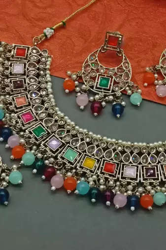 Multicolor designer function wear heavy jewellery collection