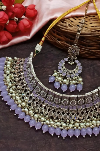 Light Purple wear heavy jewellery collection