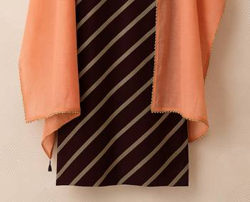 Chanderi self zari lehariya kurta with cotton blend dupatta 3