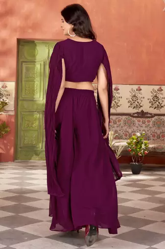 women blooming georgette sequence embroidery work Black kurta set