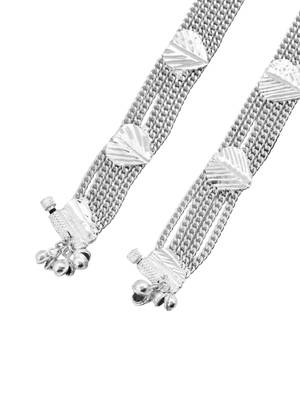 Silver plated anklet for women 2