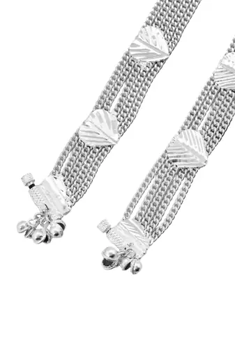 Silver plated anklet for women