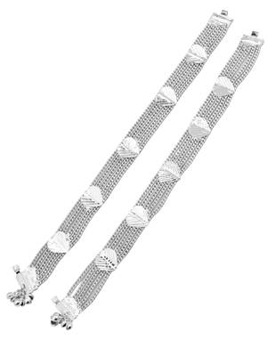Silver plated anklet for women 3