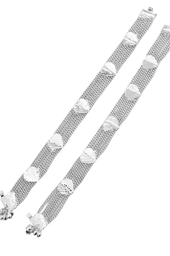 Silver plated anklet for women