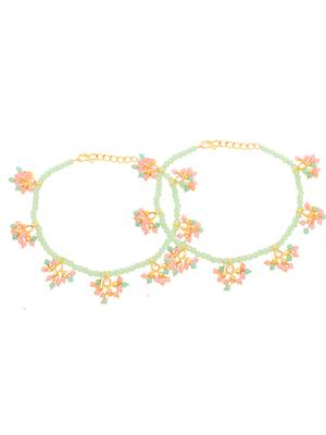 Gold-plated pearls anklet 3
