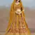 Mustard yellow Sequins, Zari, Dori and Multi Color Thread Embroidered georgette designer wedding indian dress lehenga