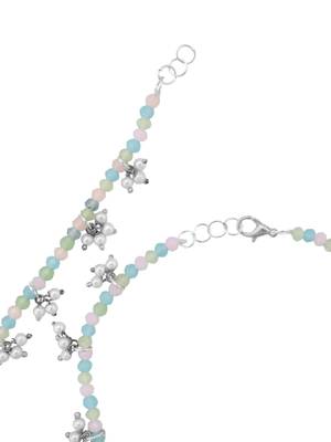 Gold-plated pearls anklet 4