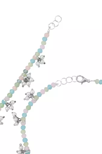 Gold-plated pearls anklet