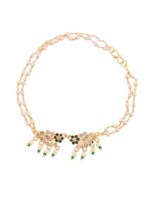Gold-plated pearls anklet 3