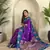 Purple dual tone silk sarees with zari weaves contrast pallu & designer border
