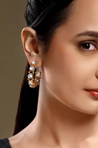 Gold plated earrings for women