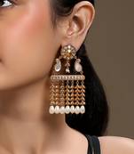 Gold plated dangler earrings
