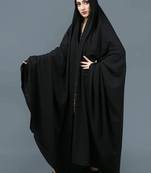 Premium Irani or Iraqi Chadar or Abaya Nida Plain Black Open