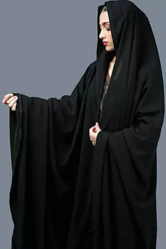 Premium Irani or Iraqi Chadar or Abaya Nida Plain Black Open