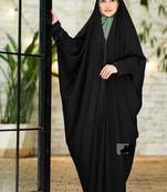 Premium Irani or Iraqi Chadar or Abaya Nida Plain Black Long Cuff Sleeves