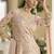 Light peach real georgette embroidered Palazzo suit