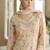 Light peach real georgette embroidered Palazzo suit