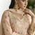 Light peach real georgette embroidered Palazzo suit