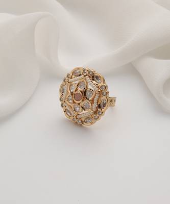 gold plated kundan ring 2